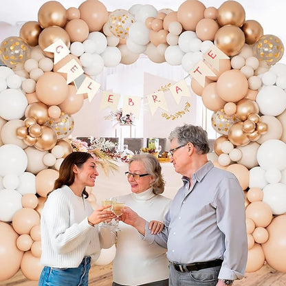 Skin Balloons Arch Kit White Sand Gold Confetti Latex Balloon Garland Kids Birthday Party Baby Shower Wedding Decoration Globos
