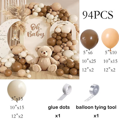 Skin Balloons Arch Kit White Sand Gold Confetti Latex Balloon Garland Kids Birthday Party Baby Shower Wedding Decoration Globos