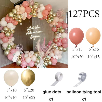 Skin Balloons Arch Kit White Sand Gold Confetti Latex Balloon Garland Kids Birthday Party Baby Shower Wedding Decoration Globos