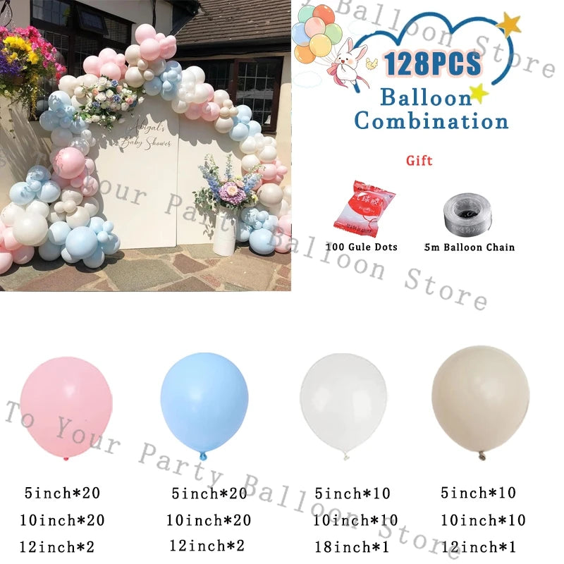 Wedding Decoration Balloons Garland Arch Maca Pink White Confetti Ballon Girl Birthday Party Baby Shower Decor Anniversary Globo