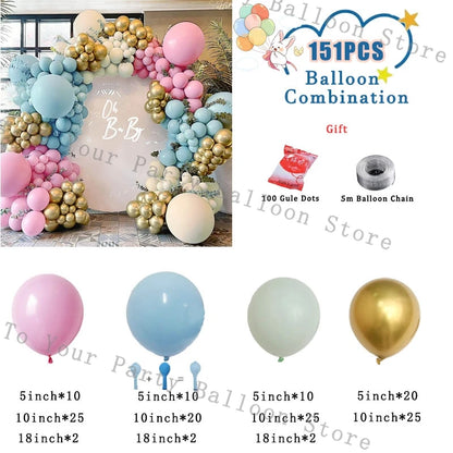 Wedding Decoration Balloons Garland Arch Maca Pink White Confetti Ballon Girl Birthday Party Baby Shower Decor Anniversary Globo