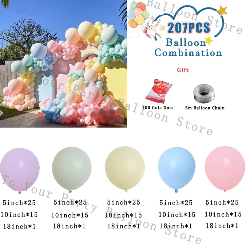 Wedding Decoration Balloons Garland Arch Maca Pink White Confetti Ballon Girl Birthday Party Baby Shower Decor Anniversary Globo