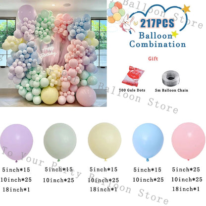 Wedding Decoration Balloons Garland Arch Maca Pink White Confetti Ballon Girl Birthday Party Baby Shower Decor Anniversary Globo