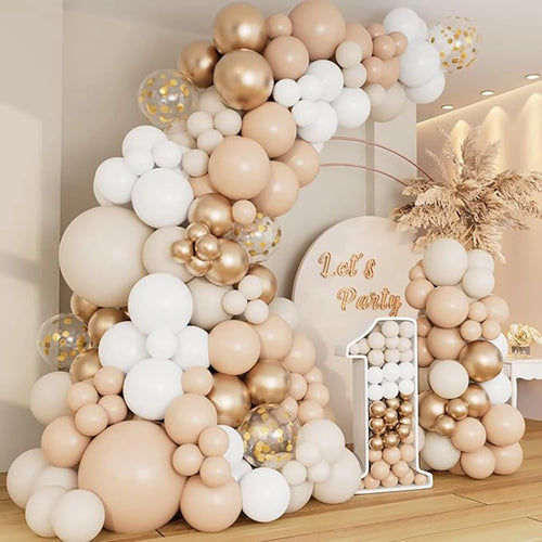 Skin Balloons Arch Kit White Sand Gold Confetti Latex Balloon Garland Kids Birthday Party Baby Shower Wedding Decoration Globos