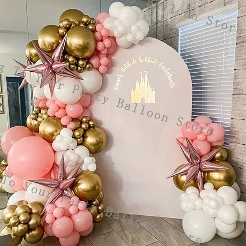 Wedding Decoration Balloons Garland Arch Maca Pink White Confetti Ballon Girl Birthday Party Baby Shower Decor Anniversary Globo